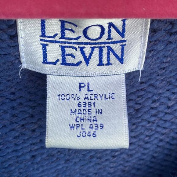 Vintage Leon Levin Blue Cardigan Sz PL - Picture 11 of 13